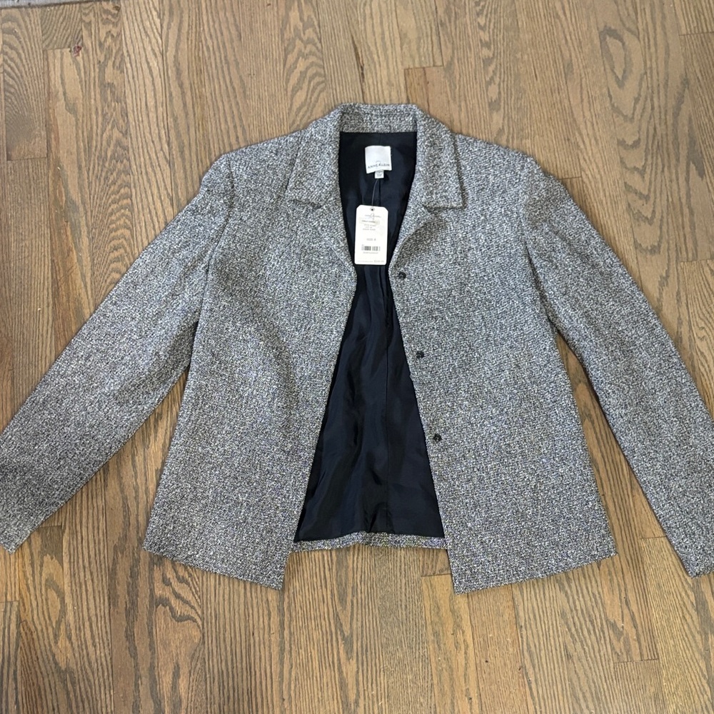 Anne Klein Charcoal and Black Suit Jacket